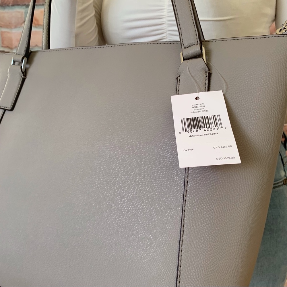Kate spade LARGE Cameron pocket tote soft taupe - Picture 3 of 8